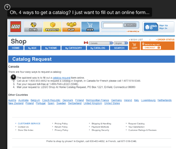 Oh, 4 ways to get a catalog? I just want to fill out an online form