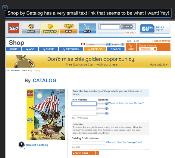 Shop by Catalog has a very small text link that seems to be what I want! Yay!